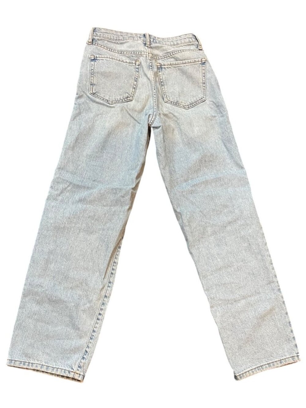 Womens Distressed High-Waisted Light Wash Jeans Size 24 Forever 21 - Picture 2 of 11